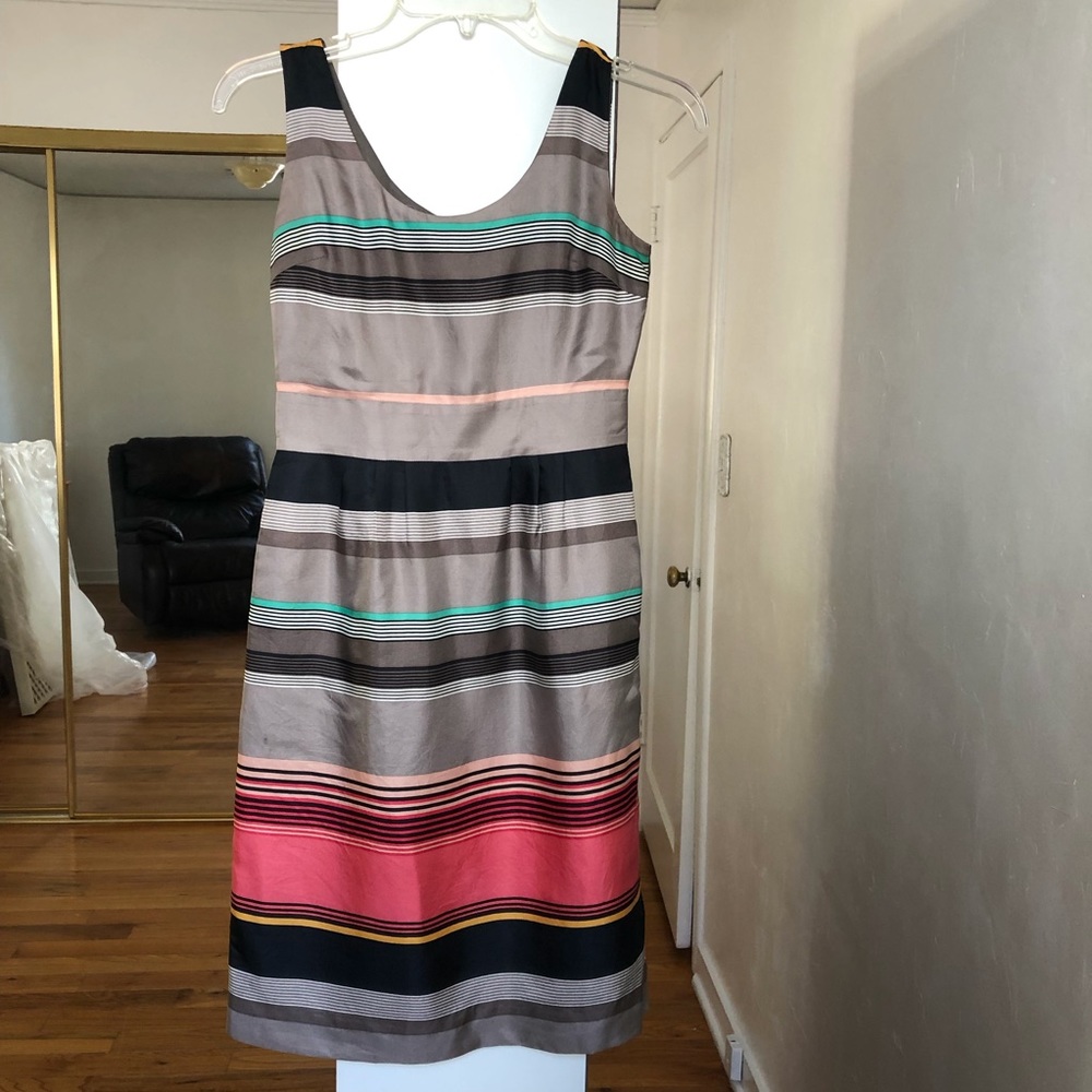 Banana Republic Silk Striped Casey Sheath Dress